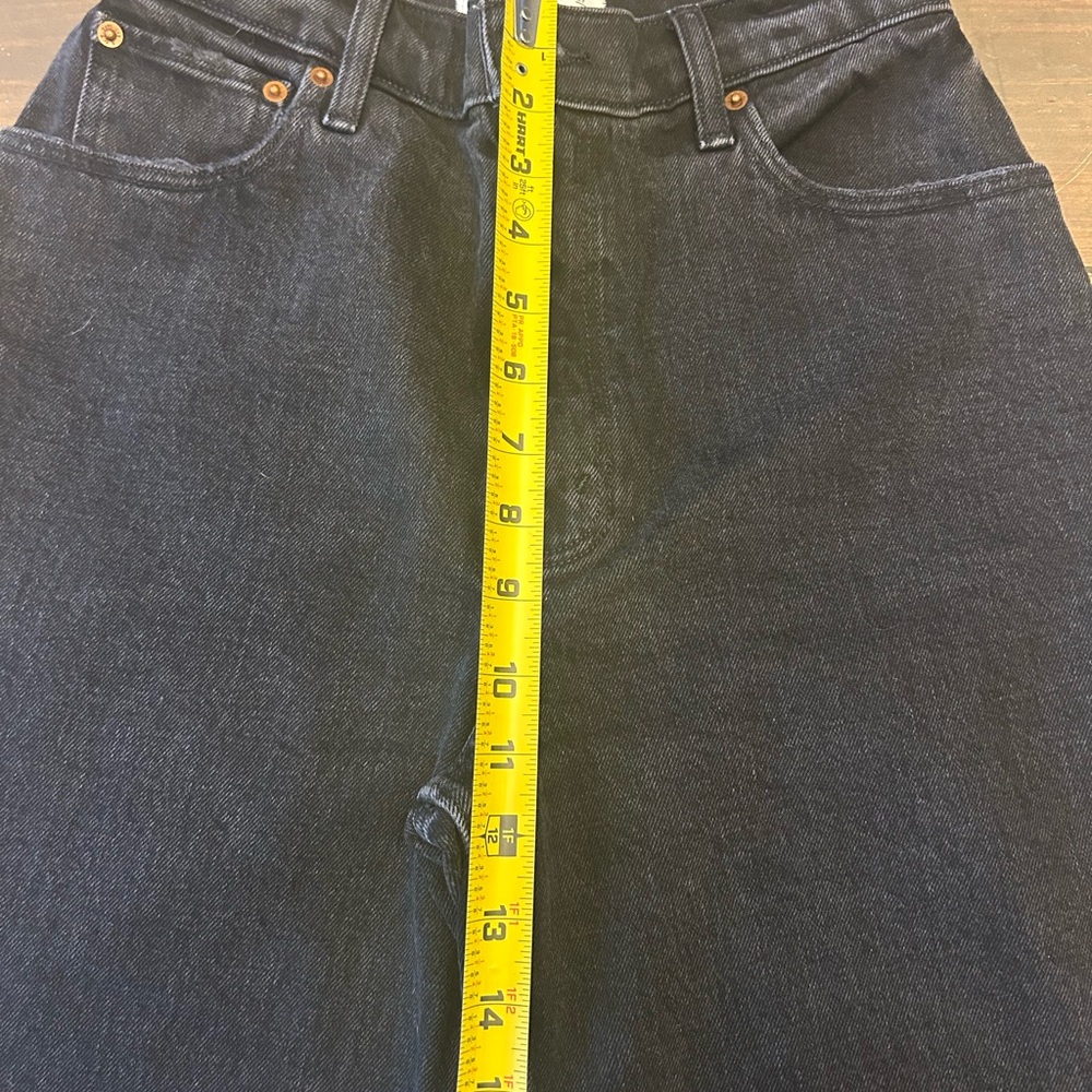 Abercrombie & Fitch The '90s Straight Ultra High‎ Rise Jeans Womens 27 / 4 Black - Picture 5 of 13